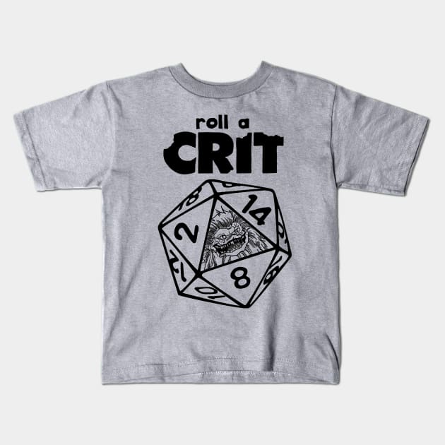 Roll a Crit Kids T-Shirt by Horror Movie Night